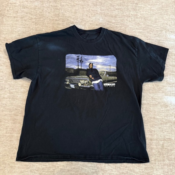 Ice Cube T Shirt Mens 2XL Black Graphic‎ Tee Vintage Style Rap Tee Retro Hip Hop - Picture 1 of 5